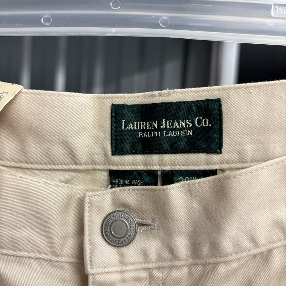 NWT Lauren Ralph Lauren Hyannis Highlight Women's Cream Sand Dune Capris 20W - Picture 2 of 16
